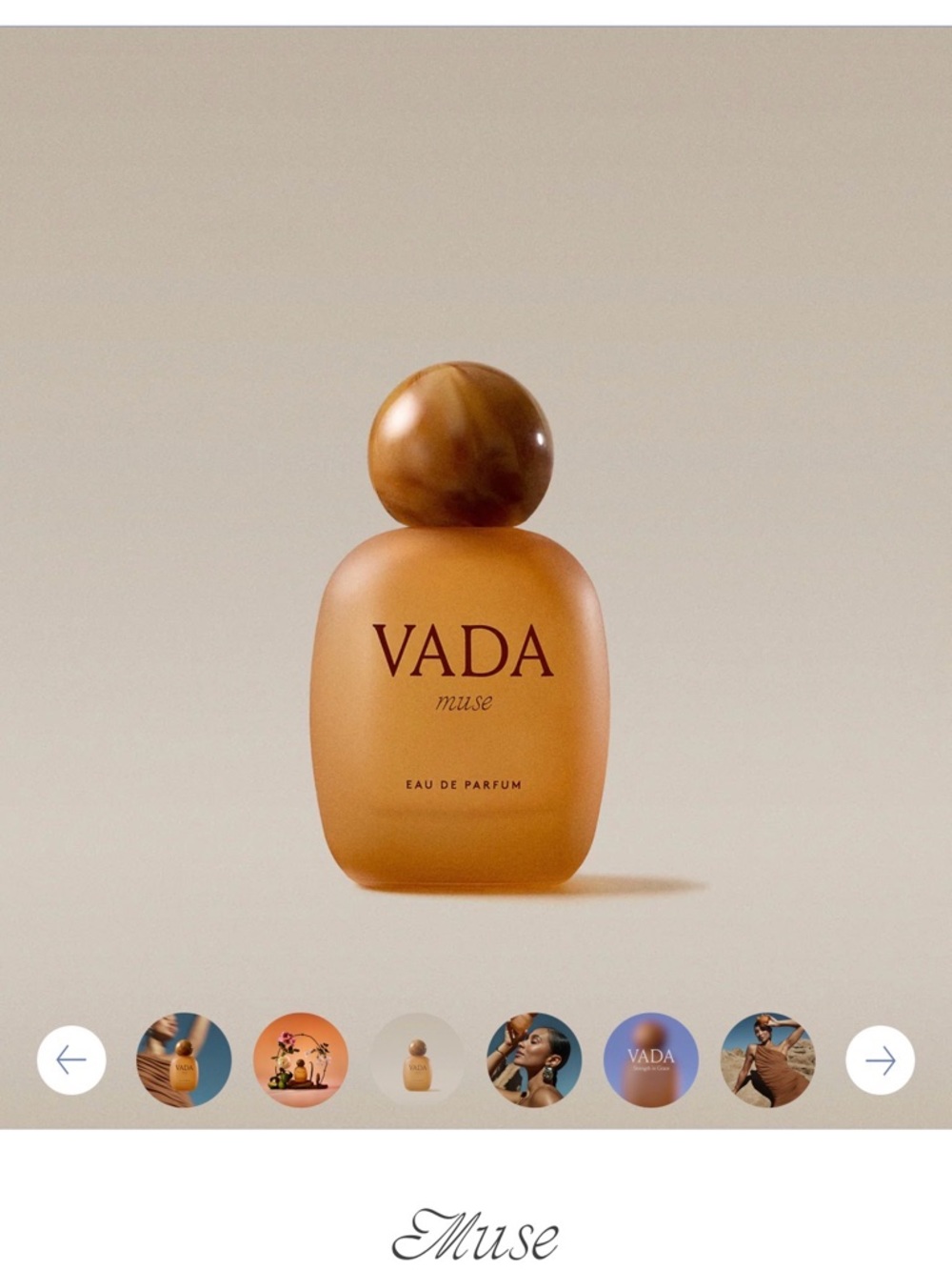 VADA Muse Amber Bottle Perfume